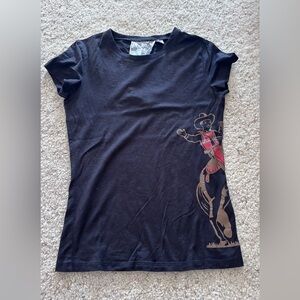 L.A.M.B lamb black cowboy Women's Top xs